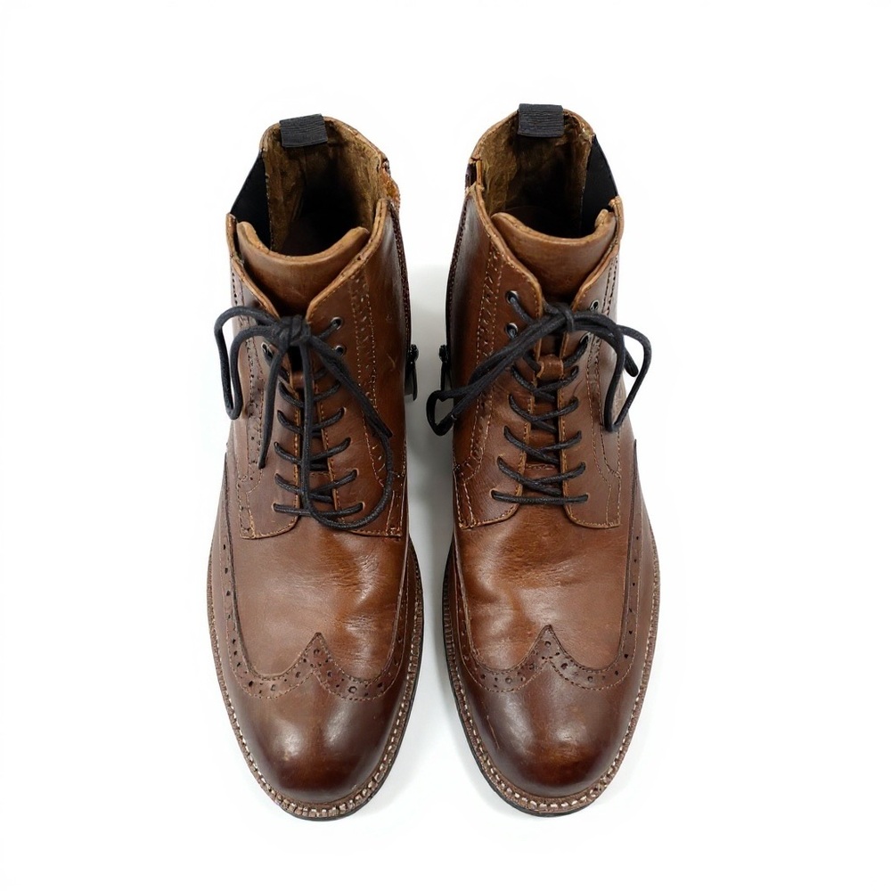 SOLD—-Aldo Men's Brown Leather Lace-Up Boots Water proof